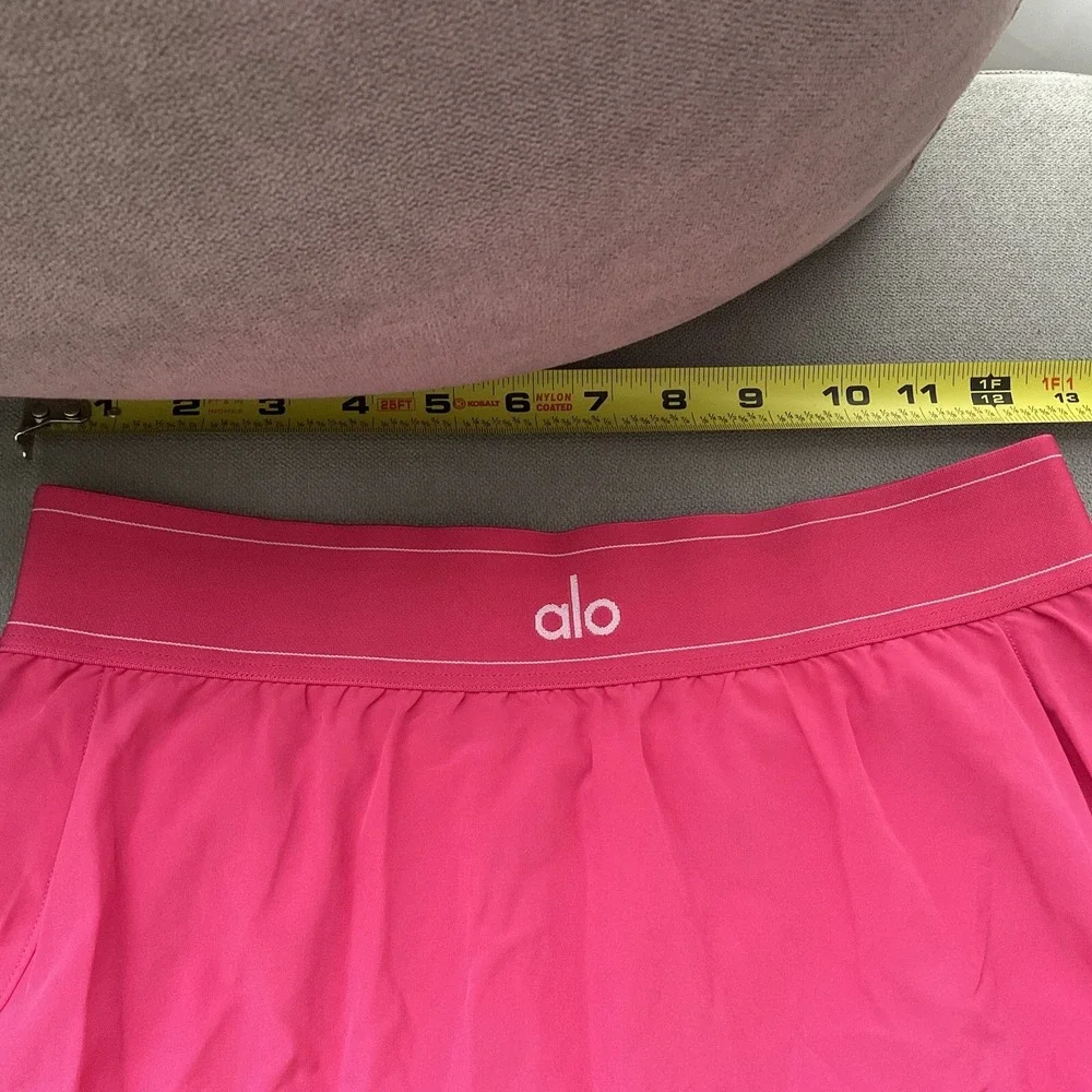Alo Yoga Match Point Tennis Skirt Pink Summer Crush S